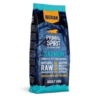 Primal Spirit Iberischer Lachs, 70 % Trockenfutter für Hunde, 12 kg