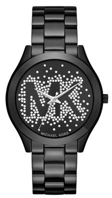 Michael Kors Slim Runway MK3589 Damen Uhr 42 mm Schwarz Kristall