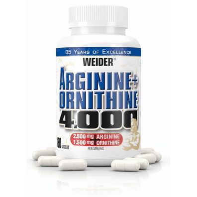 Weider Arginin + Ornithin 4000 - 180 Kapseln