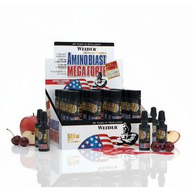 Weider Amino Blast Mega Forte - 20x25ml Ampullen Apple - Cherry - 500ml