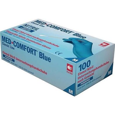 Med-Comfort Nitril Untersuchungshandschuhe Blau, Ungepudert, Gr. XL, 100 St