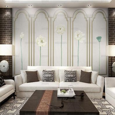 3D Wandverkleidung Blumen Design Wandpaneele Luxus Deko Wohnzimmer Elegant 4889