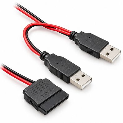 D59 USB Stecker zu USB SATA 15pin Stromkabel Adapter Festplatte Kabel für PC SSD