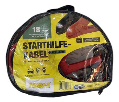 PRIOPA Starthilfekabel + LED-Licht 3 m