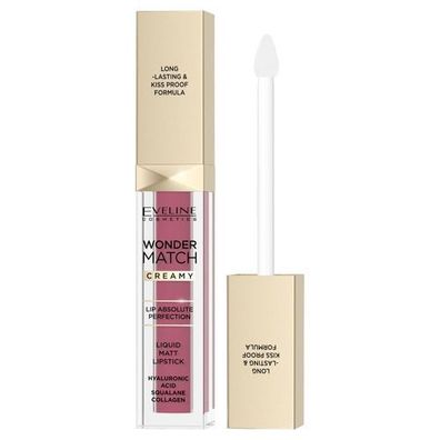Eveline Cosmetics Wonder Match Flüssiger Matt-Lippenstift in Mauve 03, 6.8 ml