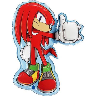 Grabo Sonic Folienballon - Knuckles, 26 Zoll, 50x54 cm, Grabo