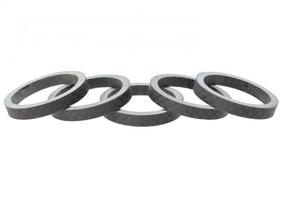 PRO Spacer-Set 3K Carbon 1 1/8" 10 - ultraleichte Spacer fér präzise Cockpit-Höhenanp