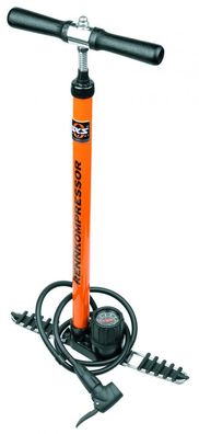 SKS Rennkompressor Standpumpe, orange, mit Multivalve-Kopf, fér alle Ventilarten, bis