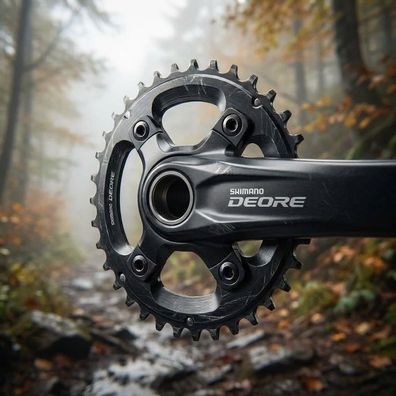 Shimano Kettenblatt DEORE FC-M590/FC-M591 32 Zähne - langlebiger Antrieb fér MTB-Scha