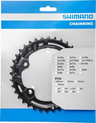 Shimano Kettenblatt DEORE FC-M4100 36 Zähne - präziser Antrieb fér MTB-Schaltungen