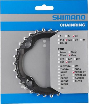 Shimano Kettenblatt DEORE FC-M782 30 Zähne - präziser Antrieb fér 10-fach Schaltungen