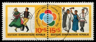 DDR Zusammendruck Nr WZd42 zentrisch gestempelt WAAGR PAAR X6DBB0A