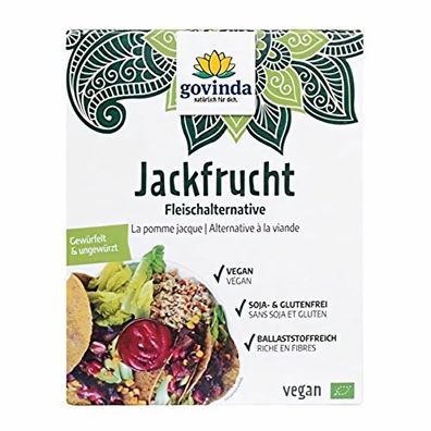 Govinda Bio Jackfrucht Fruchtfleisch Würfel, 200 g