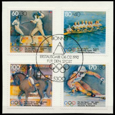 BRD 1992 Nr 1592-1595 zentrisch gestempelt X82E216