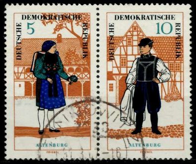 DDR Zusammendruck Nr WZd162 gestempelt WAAGR PAAR X8D4D9A