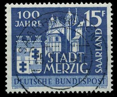 SAAR OPD 1957 Nr 401 zentrisch gestempelt X79C9CA