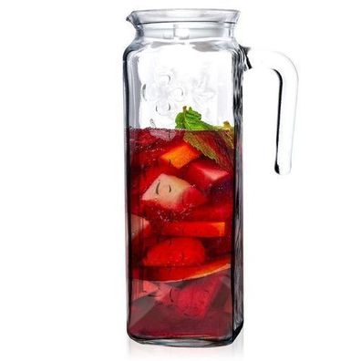 Glaskrug mit Deckel, 1,2 l