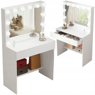 Moderner Kosmetik- und Schminktisch mit LED-Spiegel (Glamour-/Loft-Stil)