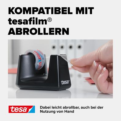 tesa tesafilm Transparent Klebeband - 10 m x 15 mm - 10 Rollen - Klarer Klebefilm mit