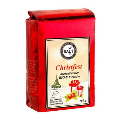 Rauf Tee Schwarzer Tee Christfest Bio, aromatisiert