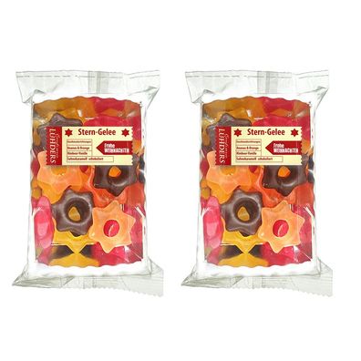 Gelee Weihnachts-Sterne 2er-Set, vegan