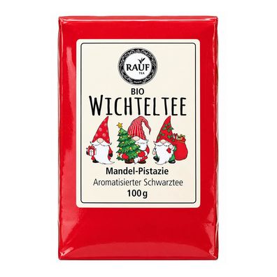 Rauf Tee Schwarzer Tee Wichteltee Mandel-Pistazie Bio, aromatisiert