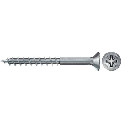 Fischer 100x Power-Fast II FPF II CZP 3x35mm BC Senkkopf Kreuzschlitz PZ1 Teilgewinde
