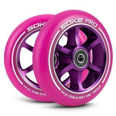 Rollerräder 110 mm, rosa, 2 Stück