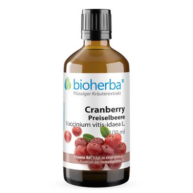 Bioherba Cranberry Preiselbeere Tropfen Tinktur