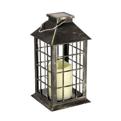 Solarlaterne für Außen Solar Gartenlaterne Solarlampen IP44 warmweiß Gold