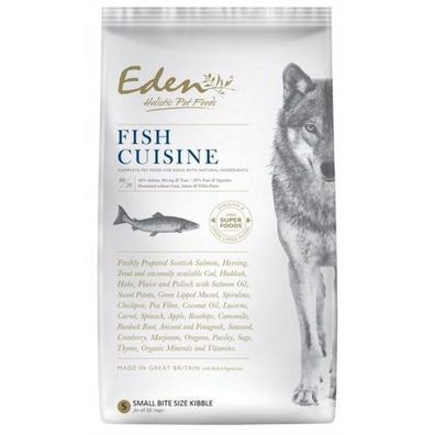 Eden Fish Cuisine Trockenfutter für Hunde mit Lachs und Hering 6 kg
