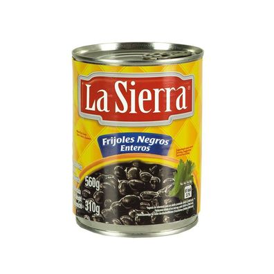 LA SIERRA gewürzte Ganze Schwarze Bohnen Frijoles Negros Enteros especiados 560g