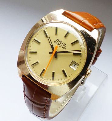 Schöne Junghans Diehl Compact Classic Calendar 17Jewels Herren Vintage Armbanduhr