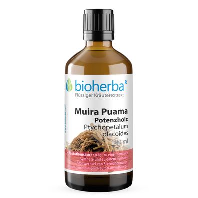 Bioherba Muira Puama Potenzholz Ptychopetalum olacoides Tropfen Tinktur