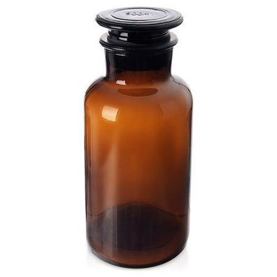 Brauner Glas-Lebensmittelbehälter mit Weithalskorken, 500 ml