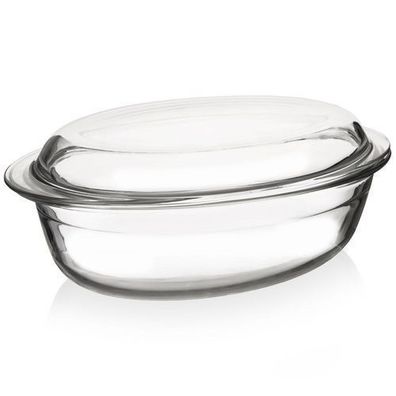 Ofenfeste Glasform mit Deckel, 33 x 20 x 13 cm, 3 l