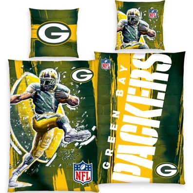 NFL Bettwäsche Green Bay Packers Player Linon / Renforcé