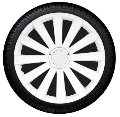 Radblenden Radkappen Spyder pro white/weiß 14" Radzierblende 4 Stück