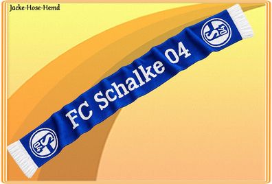 FC Schalke 04 Clubschal Glück Auf! Blau Weiß Logo Classig Schal Gr. 140x18cm NEU