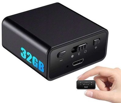 Kompaktes Diktiergerät Q65 | 32GB USB Audio-Aufnahmegerät mit Sprachaktivierung