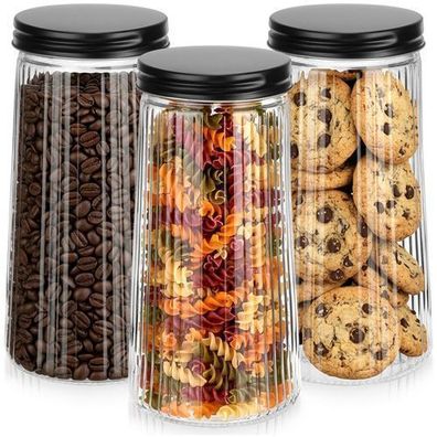 Glasbehälter für lose Produkte mit Deckel 1,4 l 3 Stück