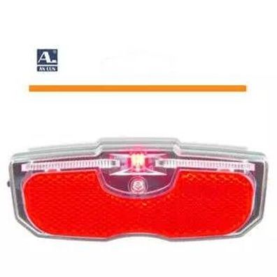 Gepäckträger-Rücklicht ANLUN, mit 1 roter LED, weißes Glas/r