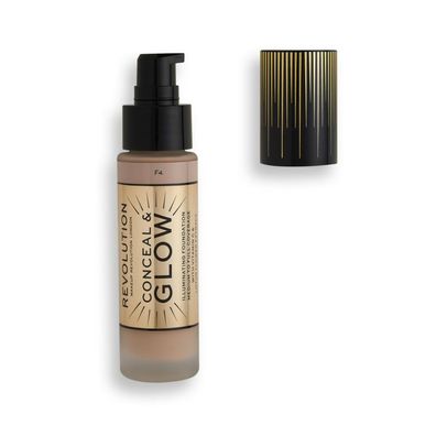 Revolution Beauty Conceal & Glow Aufhellende Creme-Grundierung F4 23 ml