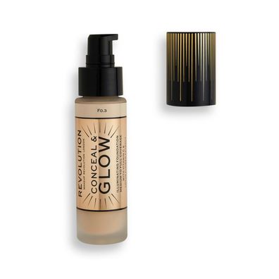 Revolution Beauty Conceal & Glow Aufhellende Creme-Grundierung F3 23 ml