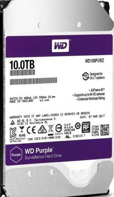 Westen Digital WD100PURZ 10TB, SATA 3,5"