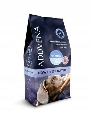 Trockenfutter für Hunde Addvena POWER OF NATURE Sensitive Medium/Large Lamb 10kg