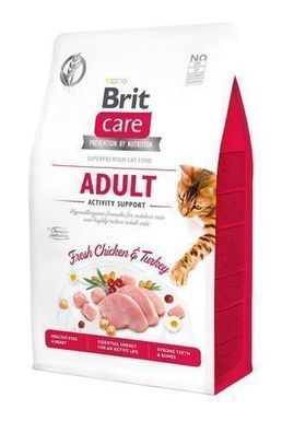 Brit Care Cat Activity Support Grain-Free Trockenfutter Pute Huhn Katze 0,4 kg