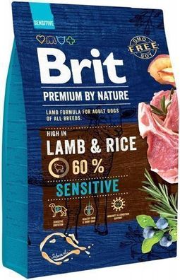 Brit Premium by Nature Sensitive Lamb 8kg - Hypoallergenes Hundefutter Lamm