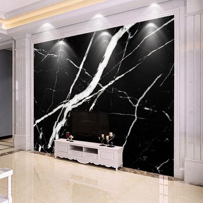 Fototapete Marmor Schwarz Weiß Luxus Wandtapete Wohnzimmer Wand Modern 4938