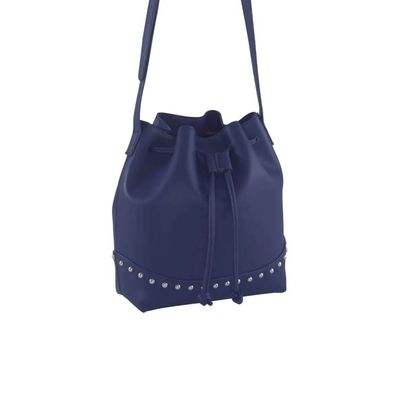 Beuteltasche m. Nieten, marine
